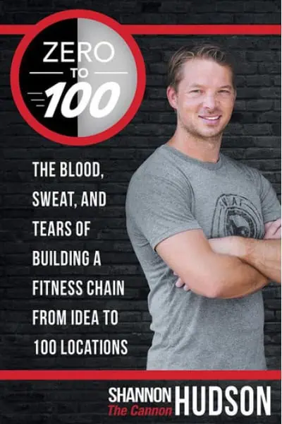 Book cover for Zero to 100 by Shannon Hudson about fitness journey.