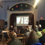 Community Launch at Mayo Street Arts event presentation.