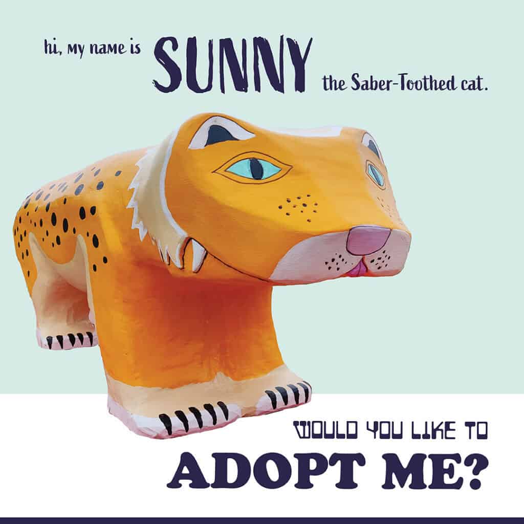 Colorful animal-shaped bench inspired by cosmic themes.