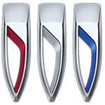 Set of three colorful automotive tire valve stem caps for vehicle customization.