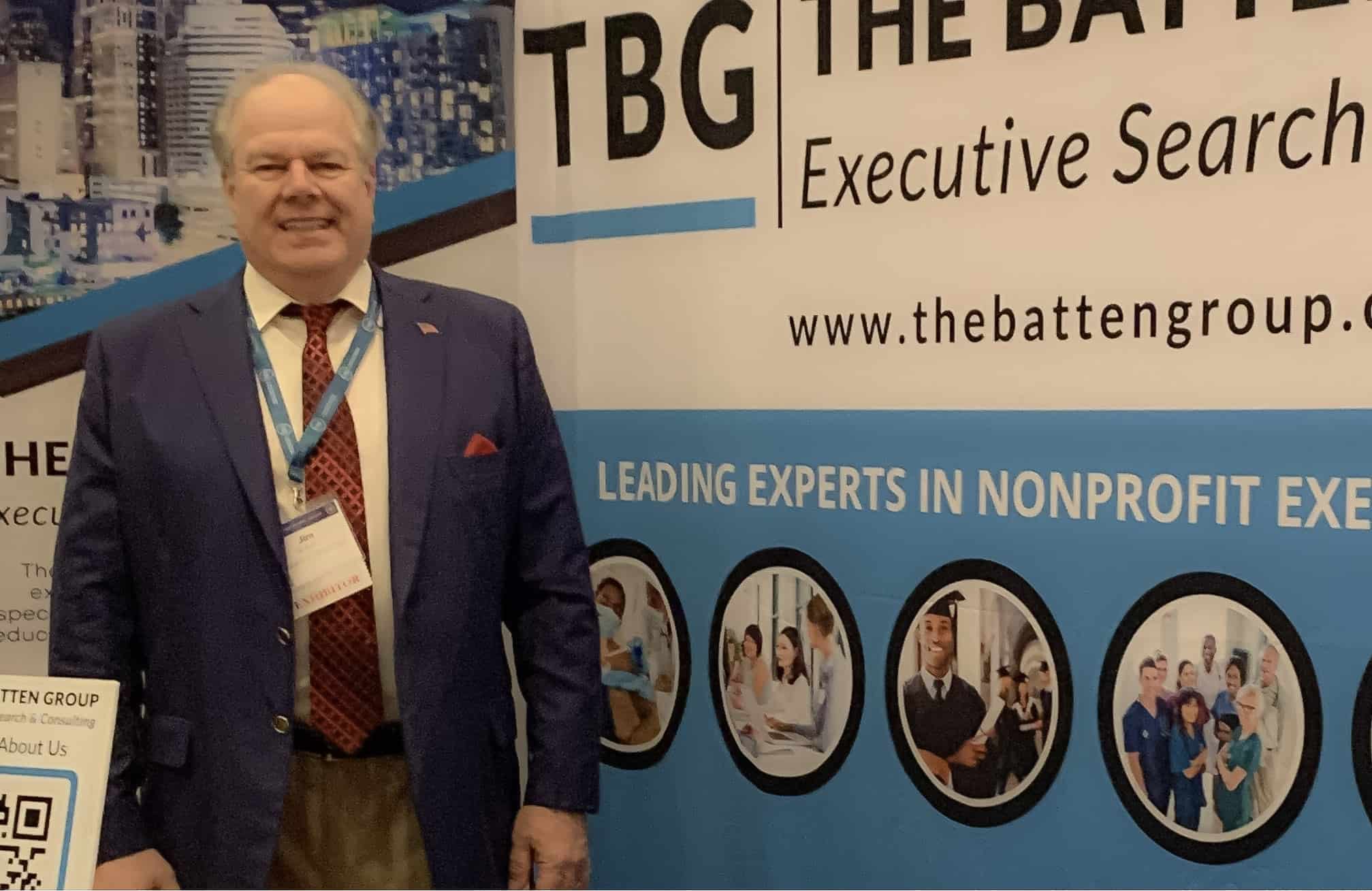 Jim Batten, founder of The Batten Group, at a nonprofit executive search conference