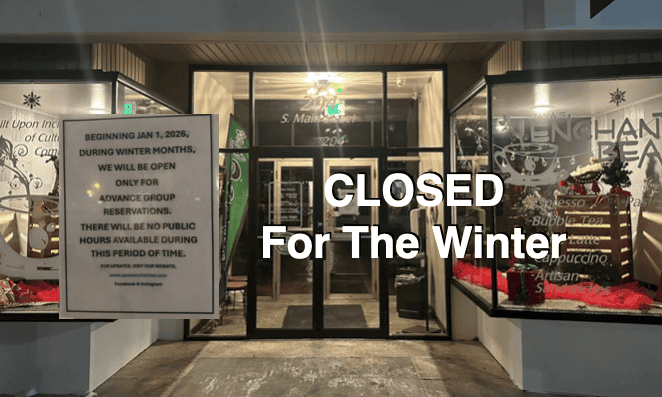 Empty storefront with "Closed for Winter" sign, Fostoria community news updates.