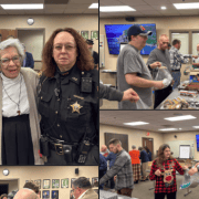 People engaging at community event in Fostoria, Ohio, showcasing local news and gatherings.