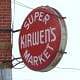 Super Kirweens Market vintage sign, historic local business, Fostoria Ohio.