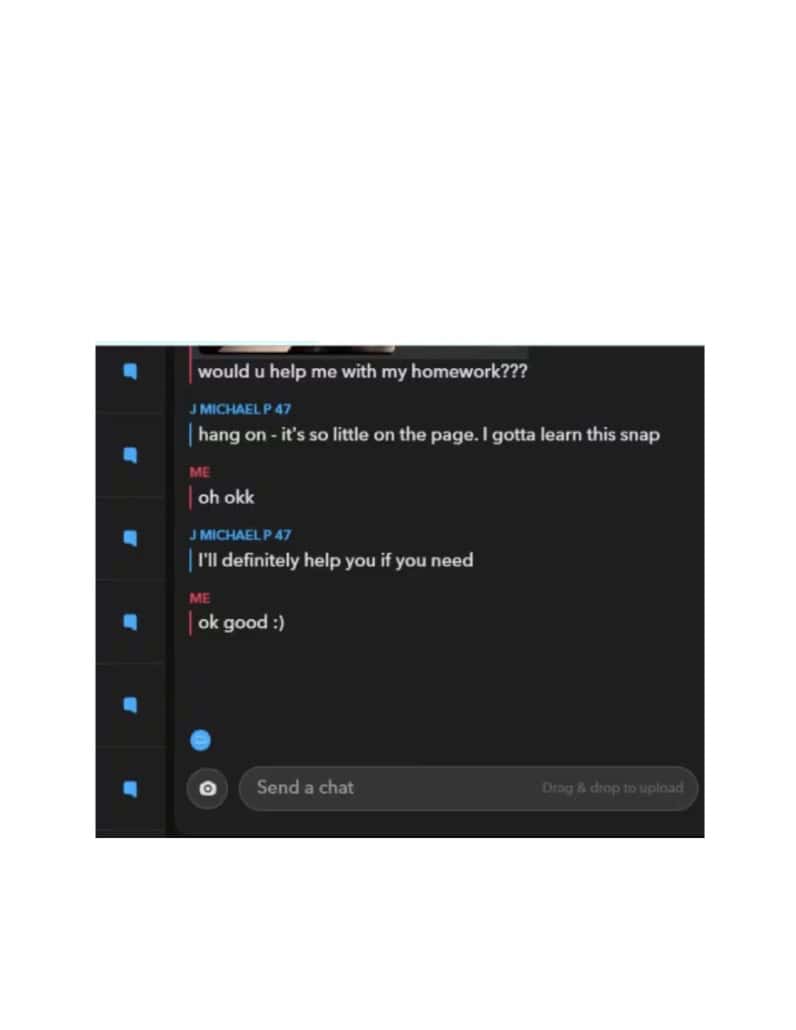 Assistive chat conversation about homework help on a digital device.