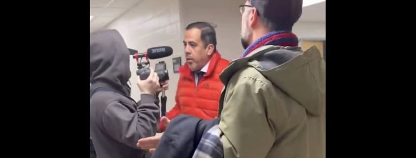 Fostoria News Ohio State University student confronts journalist during interview.