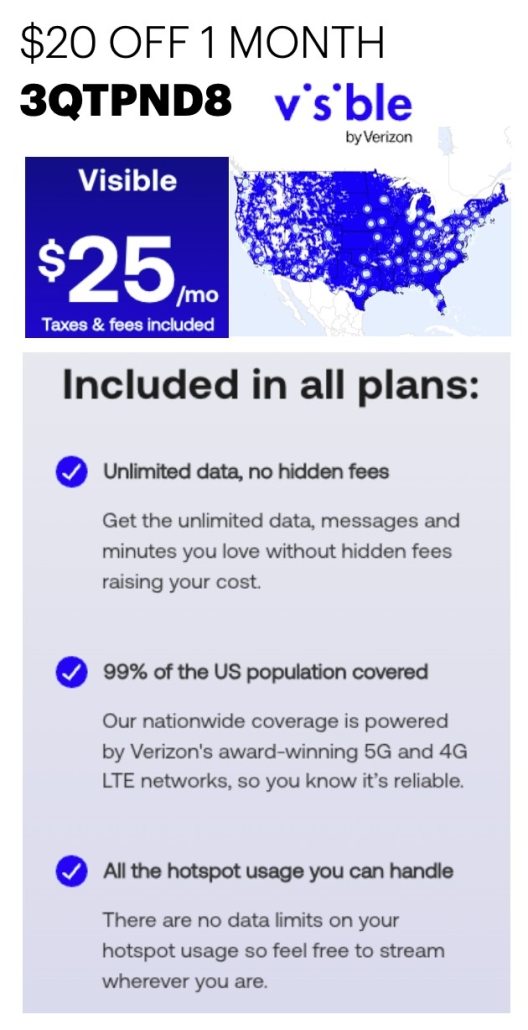 Fostoria News Verizon mobile plan advertisement with map of the United States and pricing details.