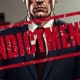 Fostoria News Man in suit with 'Indictment' stamp overlay for legal news.