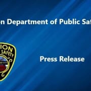 Albion Department of Public Safety press release with badge logo.