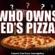 Red's Pizza ownership question graphic with pizza and question marks.