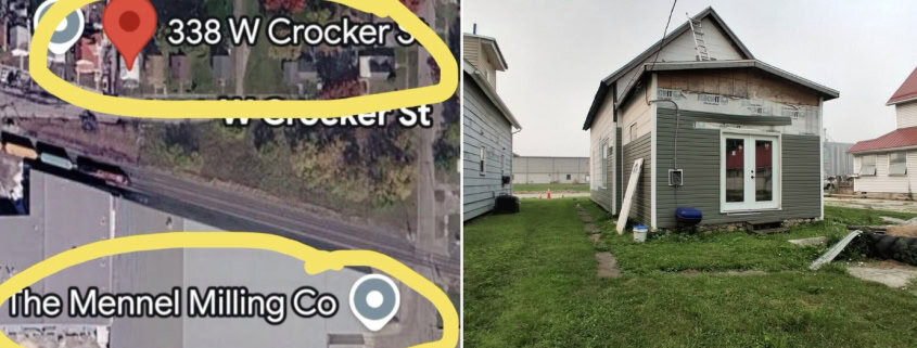Fostoria News Property near Mennel Milling with apparent zoning issues in Fostoria.