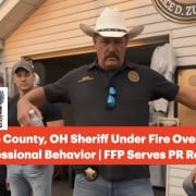 Fostoria News Portage County Sheriff Bruce Zuchowski at public records request protest.