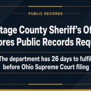 Portage County Sheriff's Office ignores public records request, lawsuit possible.