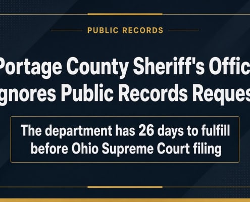Portage County Sheriff's Office ignores public records request, lawsuit possible.