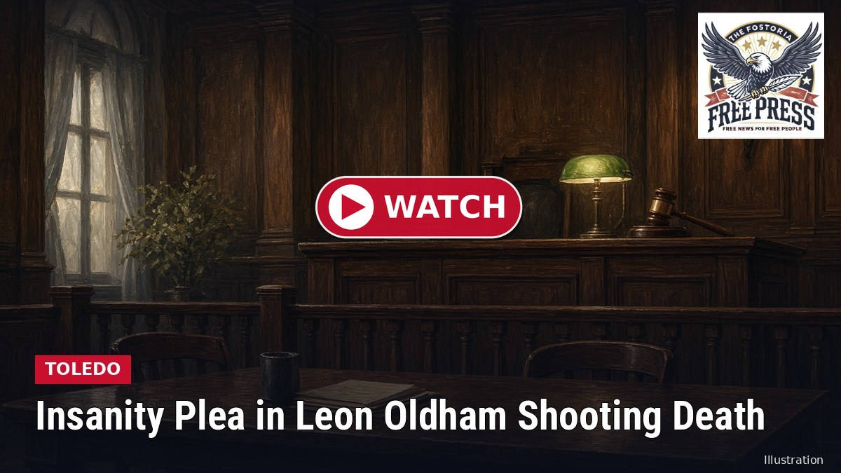 Illustration: courthouse with TOLEDO | Insanity Plea in Leon Oldham Shooting Death