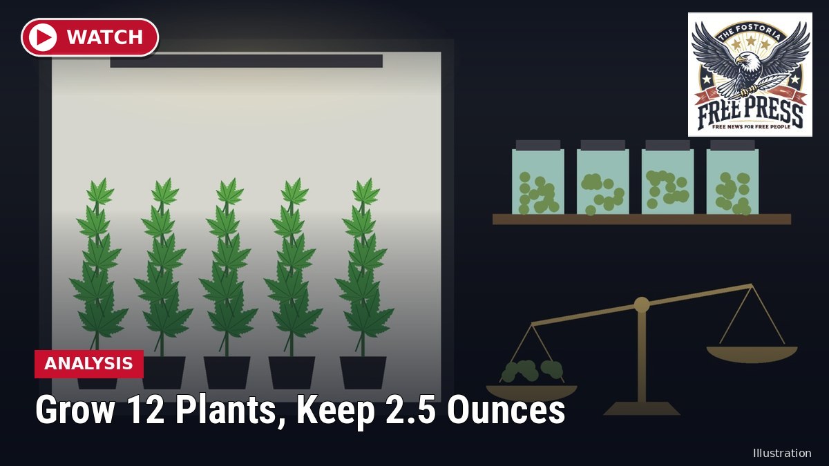 Illustration: COLUMBUS | ANALYSIS: Ohio Lets Households Grow 12 Cannabis Plants but Keep Only 2.5 Ounces Per Person; How SB 56 Boxed In Home Growers