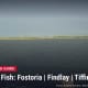 Fostoria News - Findlay Reservoir 2 seen from the boat launch area, with headline: Where to Fish: Fostoria | Findlay | Tiffin