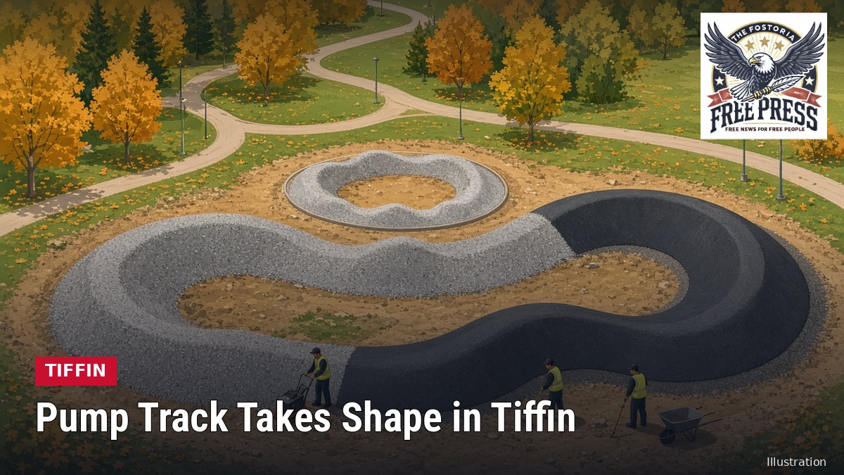 Illustration: TIFFIN | Hedges Hills Pump Track Rising at Hedges-Boyer Park: Free, Lighted and Built for Bikes, Boards and Scooters