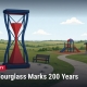 Fostoria News Public park with hourglass sculpture and playground in Fostoria, Ohio.
