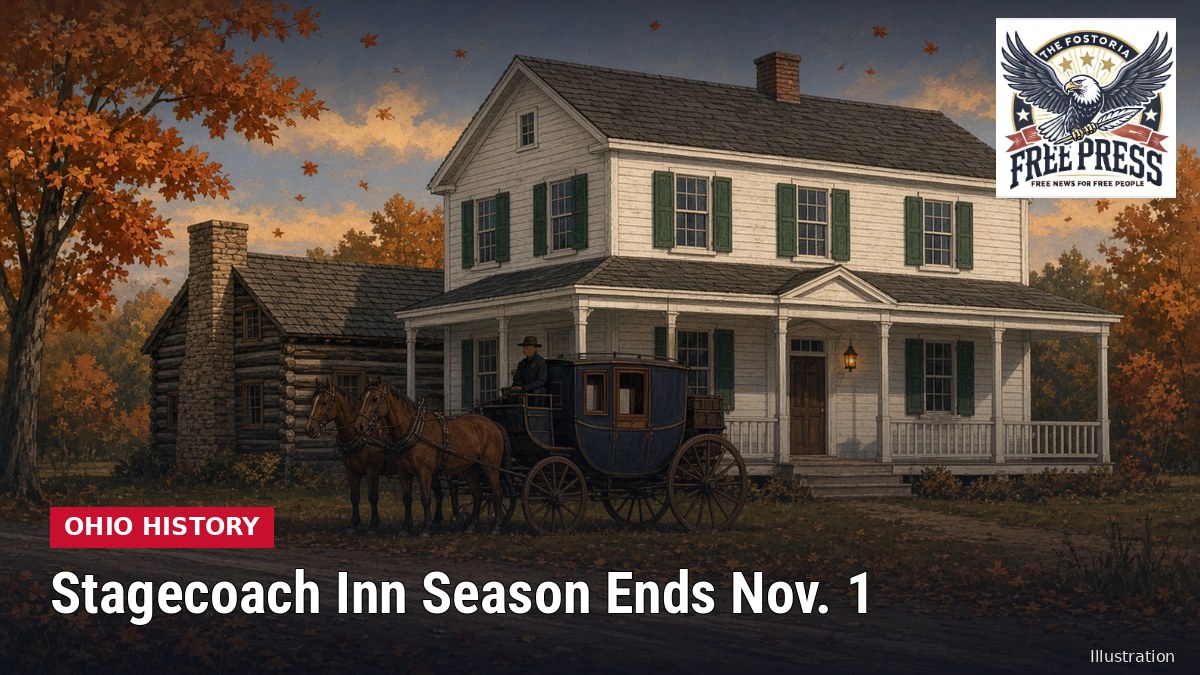Illustration: McCUTCHENVILLE | Last Chance This Season to Tour the 1829 McCutchen Overland Inn, One of Ohio's Last Original Stagecoach Inns