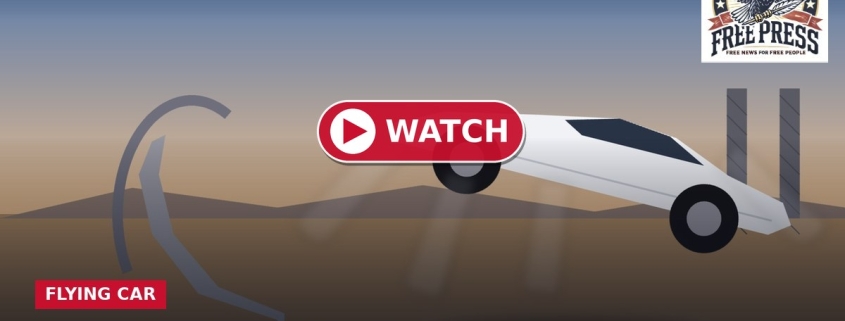Fostoria News Tesla Roadster flying in a demo with desert background.