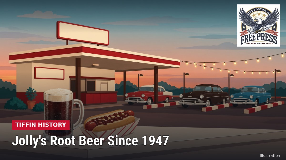 Illustration: TIFFIN | Ten Years After the Old Stand Closed, Jolly's Root Beer Is Still Pouring Downtown: A Look Back at a Tiffin Staple Since 1947