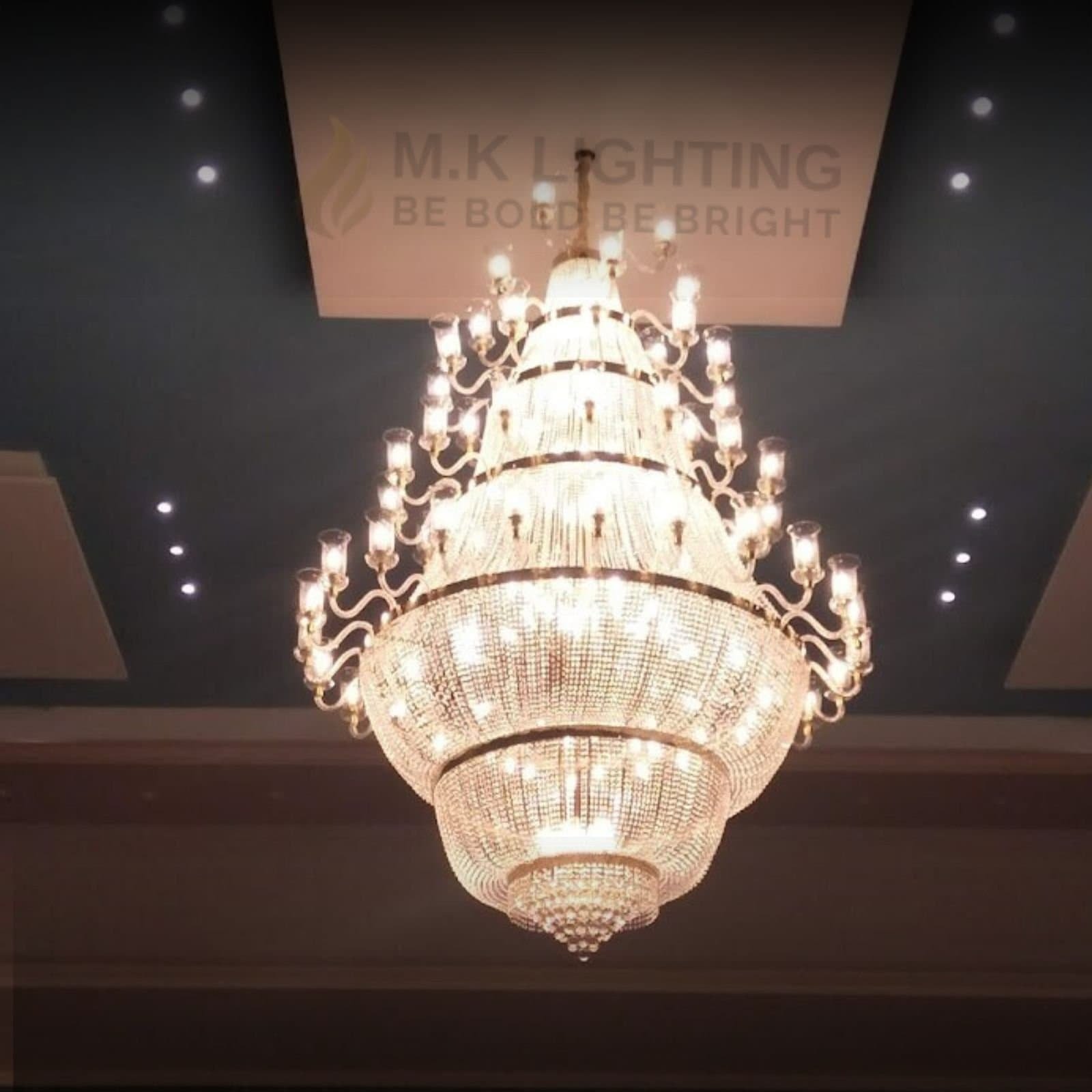 Grand Multi-Tier Crystal Hanging Chandelier for Banquet Halls – MK Lighting - Image 2