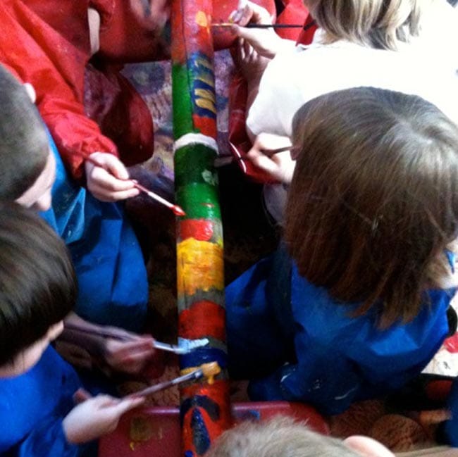 These friendship poles are a lovely addition to any school garden