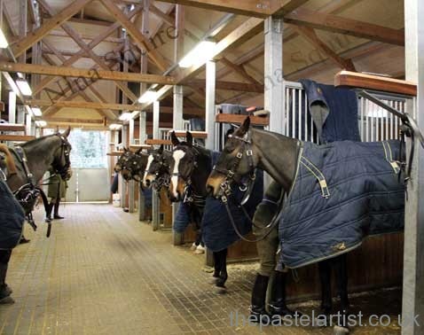 Inside the Woolwich Garrison, just one of the lines The King’s Troop Royal Horse Artillery