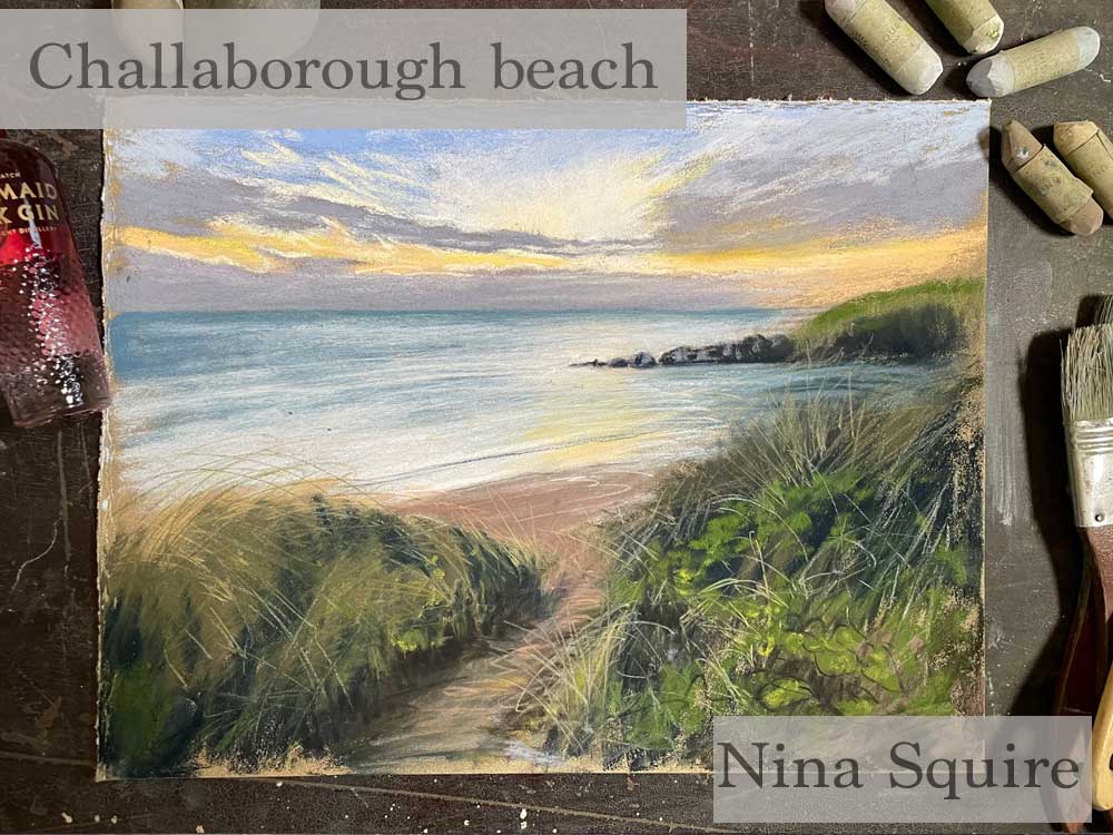 Soft pastel of Challaborough