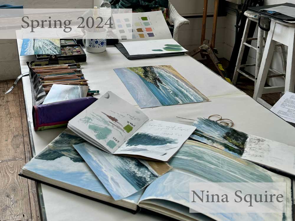 Spring series 2024 Nina Squire showing images being planned