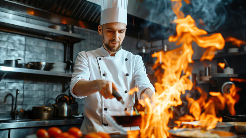 professional cooks at resort