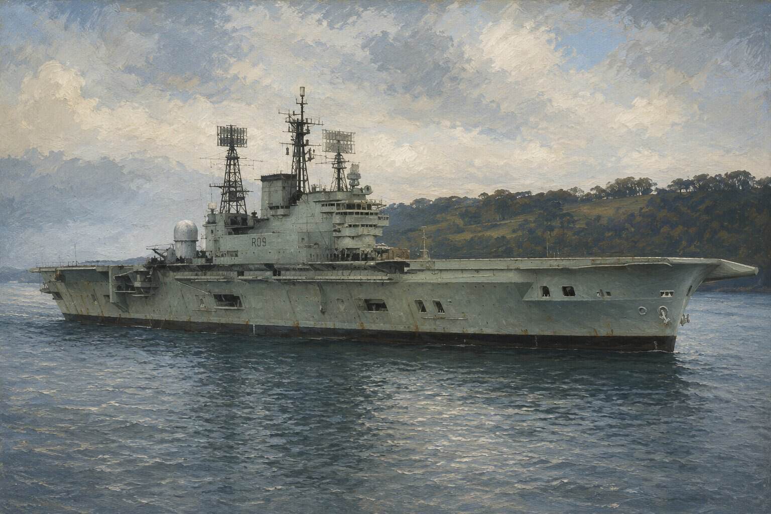 Ark Royal Leaves Plymouth for Disposal, 22 September 1980