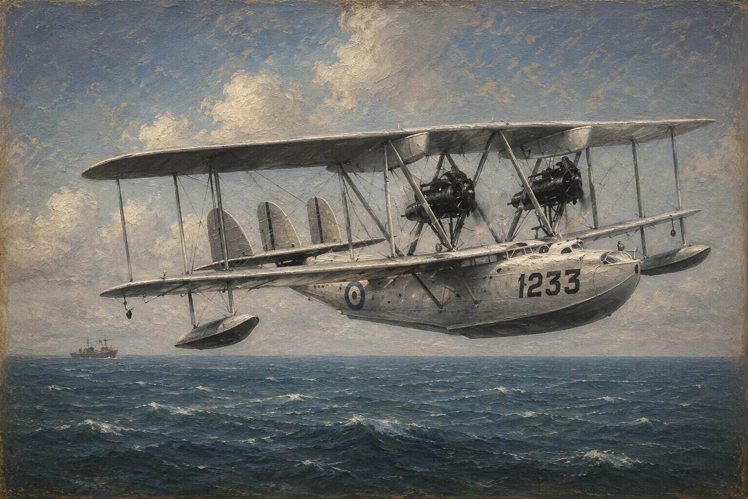 Inspection Flying Boat Flight Departs Felixstowe in 1928