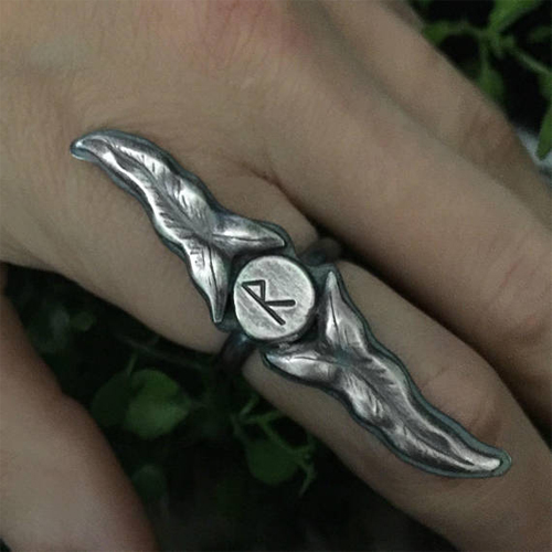 leaf-rune-ring leaf rune ring