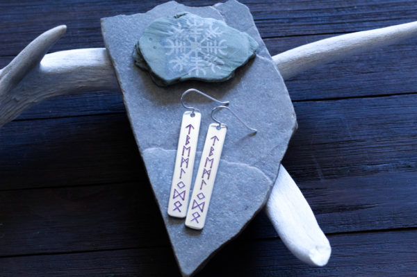 rune aett earrings 1 Rune Aettir Earrings - Freyja - Heimdall - Tyr