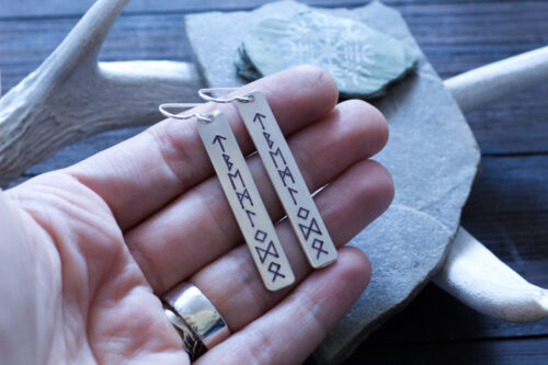 rune aett earrings 2 Rune Aettir Earrings - Freyja - Heimdall - Tyr