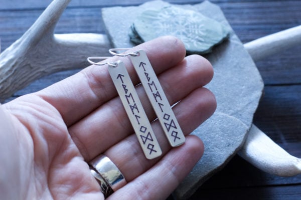 rune aett earrings 2 Rune Aettir Earrings - Freyja - Heimdall - Tyr