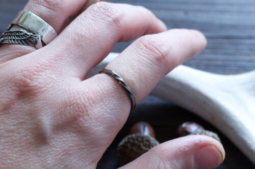 viking twist ring 2 Viking Ring - Blacksmith Twist - Sterling Silver