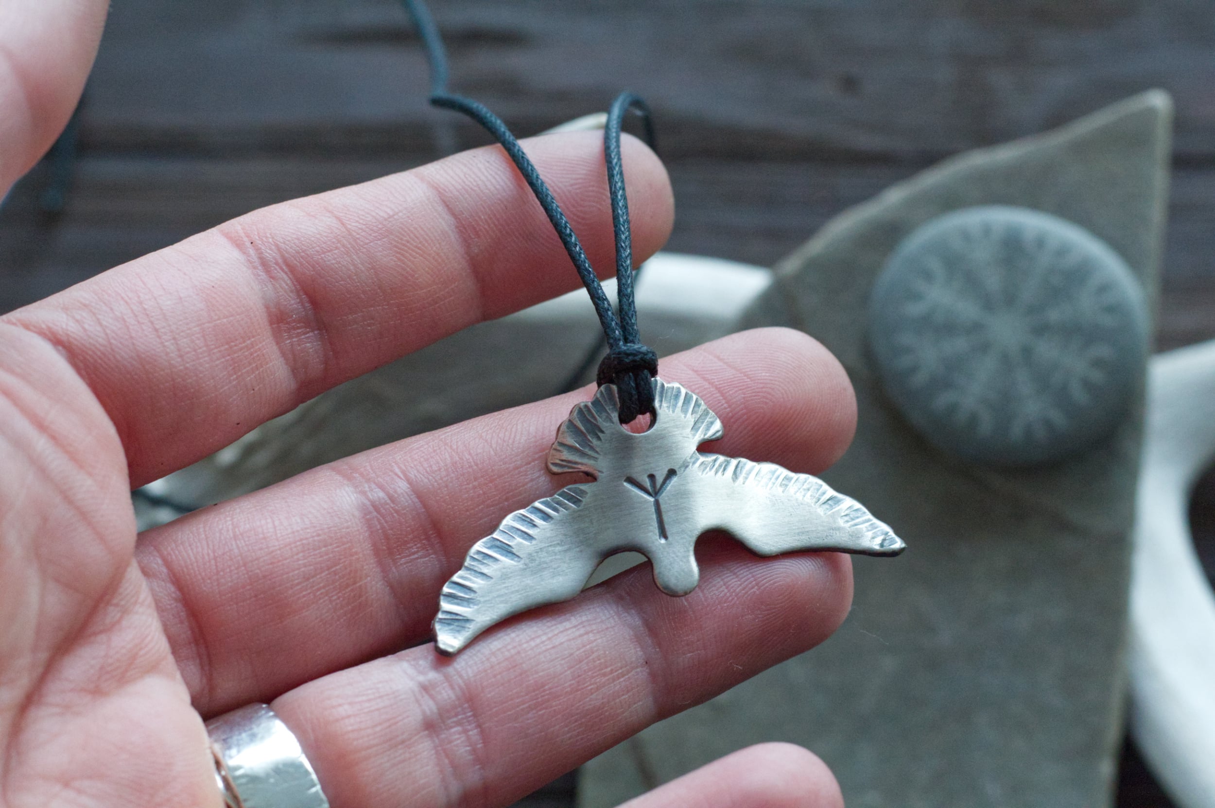 Raven Rune Pendant - Custom Rune