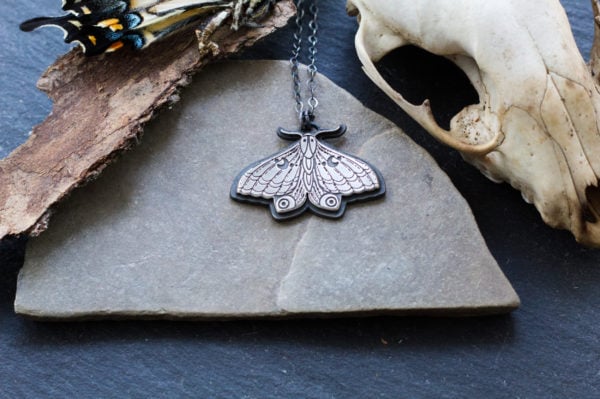 moth pendant 2 lunar moth pendant
