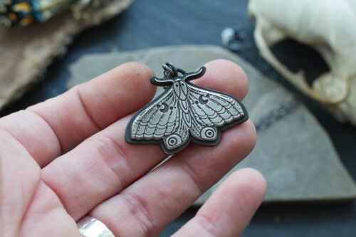 moth pendant 3 lunar moth pendant