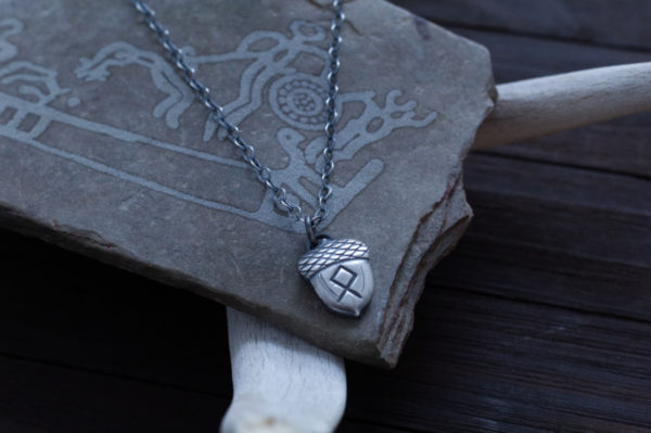 acorn rune pendant acorn rune pendant