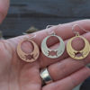 triple moon earrings