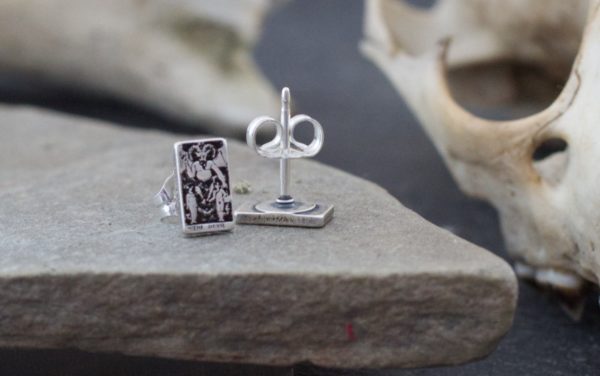 tarot card stud earrings tarot card stud earrings