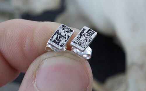 tarot card stud earrings tarot card stud earrings