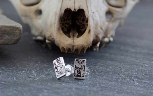 tarot card stud earrings tarot card stud earrings