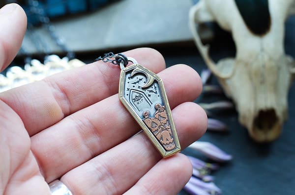 halloween coffin pendant with jack o lanterns halloween coffin pendant with jack o lanterns