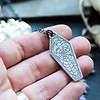 halloween coffin pendant with jack o lanterns