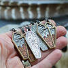 halloween coffin pendant with jack o lanterns